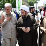 حضور امام جمعه شهرستان خوی تجمع حماسی مردم شریف شهرستان خوی در روز عید غدیر در خیابان مصلی