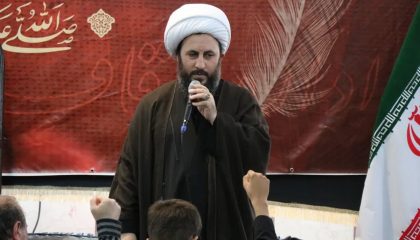حضور و سخنرانی امام جمعه شهرستان خوی در مراسم سوگواری 