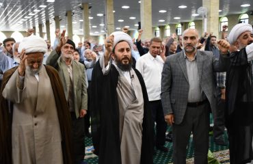 جمعه خشم ونصر و اعلام انزجار مردم دارالمومنین شهرستان خوی از جنایات رژیم صهیونیستی در آئین عبادی سیاسی نمازجمعه خوی