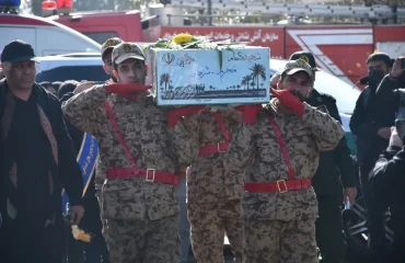 آیین استقبال از شهید گمنام با حضور امام جمعه شهرستان خوی در گلزار شهدا