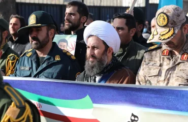 حضور امام جمعه شهرستان خوی در تشییع پیکر مطهر شهید مدافع امنیت «مهدی ابراهیمی»