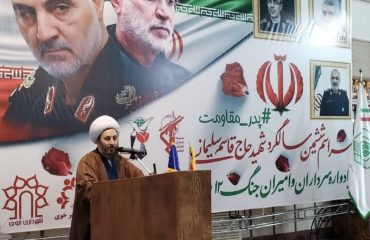 سخنرانی امام جمعه شهرستان خوی در مراسم سالگرد شهادت سردار سلیمانی و شهدای حوزه شهید حاجی‌قلی‌زاده
