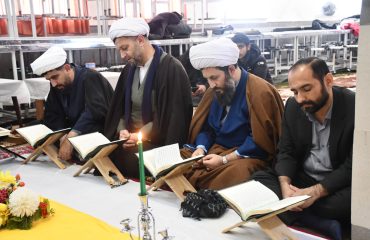حضور امام جمعه شهرستان خوی در مراسم محفل انس با قرآن اجلاسیه نماز دبیرستان ام البنین (س) شهر زرآباد